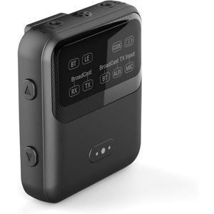 eppfun Bluetooth 5.4 Audio Receiver with Auracast Receiver/Transmitter, Aptx Lossless/Adaptive/HD/LC3, LE Audio Adapter 2 IN1 Wireless Stereo Music with Microphone Input/3.5mm Aux