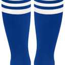 Sarfel Kids Soccer Socks Toddler Baseball Socks Youth Softball Sock Boys Football Sock Team Sports Girls Athetic Accessory (Blue)