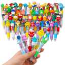 CZWZ 50Pcs Mini Multicolor Pens in One 4-in-1 Cute Pens Bulk for Kids, Ballpoint Pen for Birthdays and Children's Parties, Fun Pen Gifts Assorted Ink Kawaii Pen