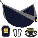 Wise Owl Outfitters Camping Hammock – 400lbs Portable Hammock with Tree Straps - Travel, Backpacking, Hiking, Outdoors Camping Gear - Single