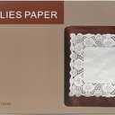 Aegwynn Lace Paper Placemats-8 inch x 12 inch Rectangle Doilies 150 Pcs,Disposable Doilies, Elegant White Decorative Paper Doilies for Din,Parties,Birthday and Weddings. 8 * 12