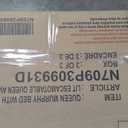 Full Size Loft Bed with Desk and Wardrobe, White Wood for Teens & Adults, Built-in Bookshelf, Hanging Rod & Safety Rail, Study Bed Frame for Small Space, Bedroom, Dorm