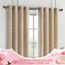 1 Inch Double Curtain Rods 72 to 144 Inches (6 to 12 ft), USFOOK Bronze Drapery Rods for Windows 69 to 140 Inches, Telescoping Dual Curtain Rod with Woven Leaf Finials