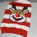 Dog Christmas Sweater, Soft Warm Pet Clothes Coat for Small Medium Large Dogs and Cats Boy Girl, Fall Cozy Holiday Turtleneck Knitting Collar Pullover Pup Outfit Costume for Thanksgiving New Year (Red White Strip)