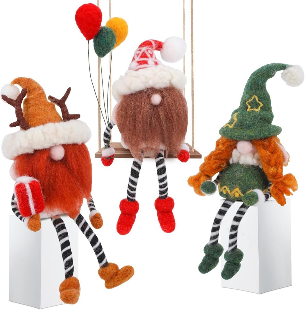 OEHPICC Needle Felting Kit for Beginners, Gnome Needle Felting Starter Kit, Needle Felting Kit with Basic Felt Supplies, for DIY Felting and Festival Crafts