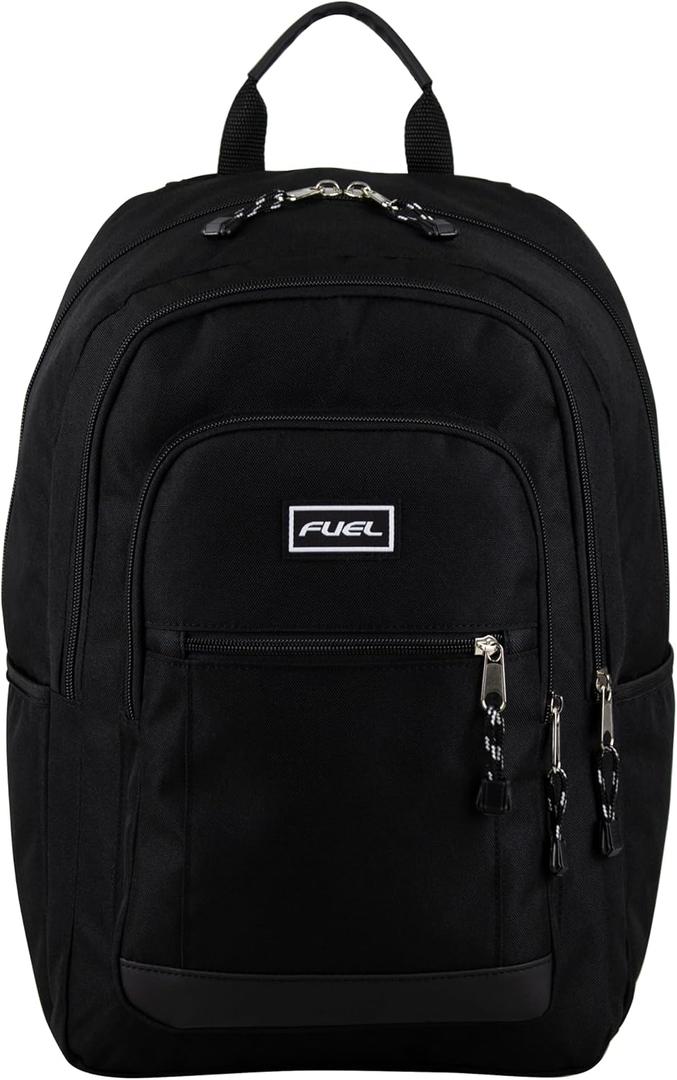 FUEL Laptop Durable Hiking Travel Commuter Carry On Casual Daypack Classic Bag Backpack, Black