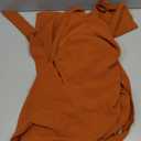 PRETTYGARDEN Women's One Piece Jumpsuits Dressy Casual Summer Short Sleeve Wrap V Neck Wide Leg Pants Romper Spring Clothes (Large, Caramel)