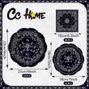 CC HOME Black Bandana Birthday Paper Plates Napkins Paisley Print Disposable Tableware Set Party Supplies Western Cowboy Theme Dinnerware Sets Serves 24 Guests for Party Plates Napkins 88PCS