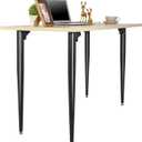 Folding Metal Table Legs 4 PCS, 28.7" Height Industrial Modern DIY Desk Legs, Heavy Duty Steel DIY Furniture Legs for Home, Kitchen, DIY Tables and Desks