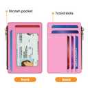 ZYAOTWQZ small wallet women, RFID thin wallet for women, thin ladies credit card holder (pink)