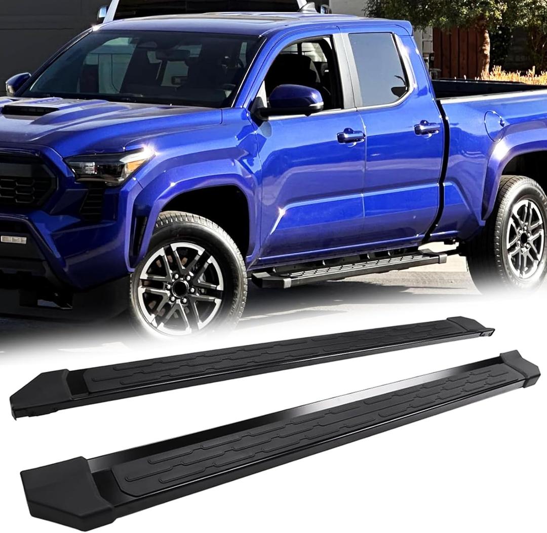 Running Boards Fit for 2024 2025 2026 Toyota Tacoma Double Cab with 4 Full-Size Doors Side Steps