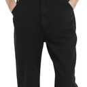 Bib Overalls for Men Denim, Relaxed Fit, Black, XL