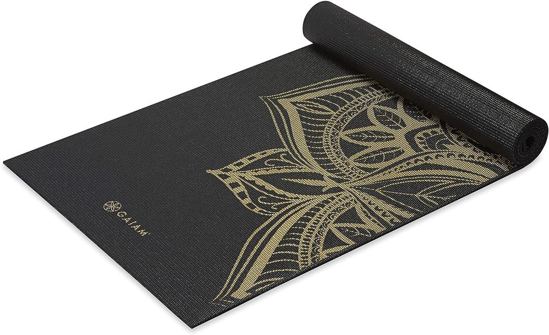 Gaiam Yoga Mat - Premium 6mm Print Extra Thick Non Slip Exercise & Fitness Mat for All Types of Yoga, Pilates & Floor Workouts (68"L x 24"W x 6mm Thick)