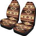 Dreaweet Western Tribal Ethnic Aztec Print Car Seat Covers Front Seats Only,2 Pcs Anti Slip Comfort High Back Bucket Seat Covers for SUV Trucks Easy to Install Auto Seat Cover for Carseat Protection