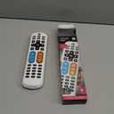 GE BigEZ OneTouch Big Button Universal TV Remote for Seniors, Easy to Use, Replacement Remote for Samsung, LG, Sony, Vizio, Roku TV, Streaming Players, Backlit Buttons, 2 Device, White, 84666