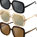 miyya Oversized Polarized Sunglasses Women, Trendy Retro Sun Glasses for Women 2025, Oversized Shades