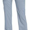 Cherokee Scrubs for Women Mid Rise Straight Leg Scrub Pants For Women Pull-on Bottoms with 6 Pockets & 360 Stretch - CK002 (XX-Large Plus, Grey)