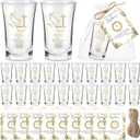 Roshtia 50 Sets First Communion Favors Baptism Favors for Guests God Bless Shot Glasses with Thank You Tags and Bags for Baby Shower Biblical Christian Gifts Baptism Party Gift