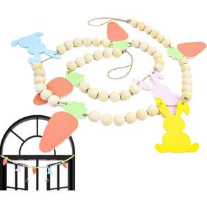 Cartoon Carrot Bunny Ornaments for Home, Bunny Carrot Ornament - Bunny and Bunting Carrot for Easter - Holiday Party Cardboard Cartoon Cute Toy for Home Wall Fireplace