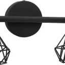 Industrial 2 Light Track Lighting Kit 2-Head Vintage Wall Light Adjustable Bathroom Spotlight Over Mirror for Kitchen, Living Room, Hallway, Bathroom, Cabinet, Bulbs Not Included