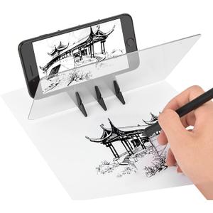 Portable Optical Drawing Board,Tracing Drawing Sketching Tool Stencil Board Copy Pad Mirror Reflection Projector Drawing Panel,Tracing Board Painting Artifact for Beginners and Kids