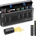 KingPavonini Weekly Pill Organizer 2/3 Times a DayDIY Connection, Magnetic Travel Pill Box 7 Day, Am Pm Daily Pill Case, Pill Holder Container for Vitamin, Fish Oil Medicine Organizer