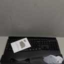 Wireless Keyboard and Mouse Combo, 2.4G Full Size Wave Keys Ergonomic Keyboard with Wrist Rest and 3-Level DPI Adjustable Wireless Ergonomic Mouse for Windows, Mac OS Desktop/Laptop/PC(Black)