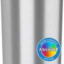 iTouchless SoftStep 8 Gallon Kitchen Step Trash Can with Odor Filter & Removable Inner Bucket, Stainless Steel, 30 Liter Semi-Round Pedal Garbage Bin for Bedroom, Bathroom, Home, Office, Quiet Lid