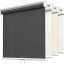 LazBlinds No Tools No Drill Cordless Roller Shades, Light Filtering Roller Blinds for Windows, Thermal Insulated UV Protection Roll Up Window Blinds and Shases, 31'' W x 72'' H, Grey