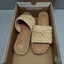 SWEET LIFE Raffia Platform Sandal Slides Resort Vacation Preppy Beach Size 6