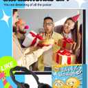 2 x Stocking Stuffers for Teens Boys Gifts for Men Adults: Lazy Cell Phone Stand Unique Gesture Phone Holder for Desk Gifts for Teenager Girls Women Cool Gadget Funny Christmas White Elephant Gag Gifts (Black)