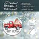 4 x Pig Ornament 2025, Merry Pigmas Christmas Ornament, White Elephant Gift  Red Truck with Santa Pig and Gifts  Farmhouse Holiday Dcor Ceramic Tree Decoration  Funny Animal Lover Ornament