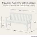 POLYWOOD Vineyard 60" Outdoor Patio Bench, White
