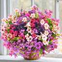 trytuny Artificial Flowers for Outdoor, UV Resistant Realistic Fake Flowers and Faux Plants for Indoor Outdoor, Garden Patio Porch Window Box Decor All Year (20pcs - Mixed Color)