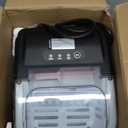 EUHOMY Countertop Ice Maker Machine with Handle, 26lbs in 24Hrs, 9 Ice Cubes Ready in 6 Mins, Auto-Cleaning Portable Ice Maker with Basket and Scoop, for Home/Kitchen/Camping/RV. (Black)