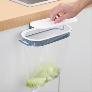 Set of 2 Trash Bag Holder Rack, Hanging Organizer Garbage Bag Holder, with Removable Lid - Multi for Kitchen Cabinet Door Storage Cupboard, Kitchen Towel Rails Rack, Blue & Pink