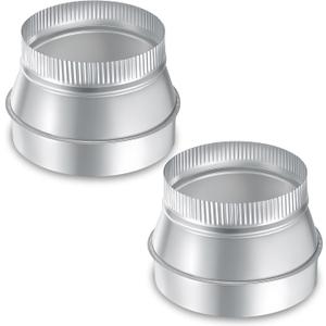 Otoolling 7 Inch to 6 Inch Duct Reducer Increaser Galvanized Steel Air Duct Adapter Round Crimped Pipe Connector Fitting Coupling for HVAC Ventilation Systems
