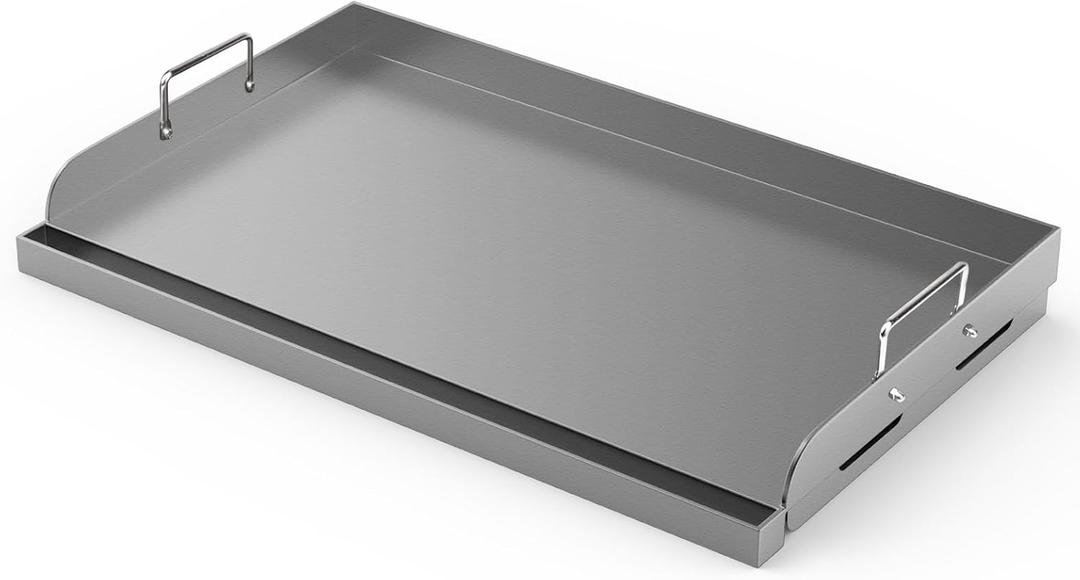 Griddle for Gas Grill, 25"x 16 Universal Fry Pan Metal Flat Top Griddle Plate for Gas Stove/Charcoal/Electric/Gas Grill, Large Stove Top Griddle Insert for Camping, Tailgating and Parties
