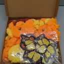 90 Pcs Marigolds Artificial Flowers Heads Bulk Mexican Party Decorations 4.72'' Artificial Butterfly 1.2'' 2'' 3.5'' Silk Marigold Flowers for DIY Xmas Party Garland (Red,Yellow,Orange)