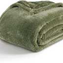Berkshire Blanket Classic Extra-Fluffy Plush Throw Blanket, Soft Fuzzy Fluffy Long Hair Throw Blanket for Couch Sofa Bed, Dark Sage Green, 50x60 Inches