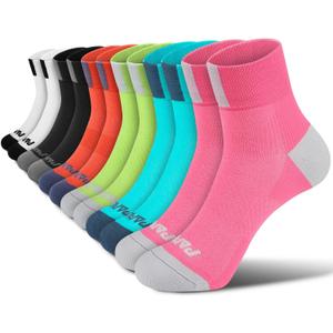PAPLUS Ankle Compression Socks for Women 6 Pairs, Running Athletic Socks with Arch SupportPlantar Fasciitis Socks (Small-Medium)