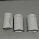 3 Packs Tea Tin Canister for Loose Tea Metal Tea Canister 9 oz 15 oz Round Tin Can for Coffee Beans Tea Container for Kitchen Storage Sugar Matcha Spice Powder (Ivory, L_2.95x4.92)