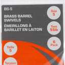SouthBend Brass Barrel BS-5 Fishing Swivel Size 5/Twisted Wire Eyes 6 pcs 3 packs