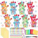 Lunmon 24 Sets Mother's Day Crafts Mom You are So Loved Flower Suncatcher Card Making Kit for Mother's Day Party, Family Activities, Group Craft Projects, Home & Window Decor