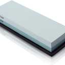 Knife Sharpening Stone 400/1000 Whetstone Sharpening Stone with Non-Slip Rubber Base for Kitchen, Hunting, and Pocket Knives or Blades