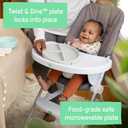 Ingenuity: ity by Ingenuity Sun Valley Compact Folding High Chair, Food-Grade Safe Plate, Safety Harness, for Ages 6 Months and Up, Unisex - Grey