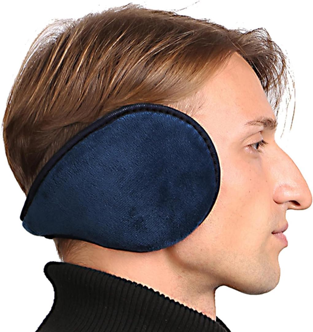 3 x HIG Ear Warmer Unisex Classic Fleece Earmuffs Winter Accessory Outdoor Earmuffs (Blue)