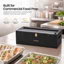 Black 18 Inch Commercial Plastic Wrap Dispenser with Cutter