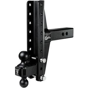 BulletProof Hitches - 2.5" Adjustable Heavy Duty Trailer Hitch (22,000 lb. Rating) - Offset 4" and 6" Drop/Rise Trailer Hitch with 2" & 2-5/16" Dual Ball Powder Coat, Solid Steel, Corrosion-Resistant BulletProof Hitches - 2.5" Adjustable Heavy Duty Trailer Hitch (22,000 lb. Rating) - Offset 4" and 6" Drop/Rise Trailer Hitch with 2" & 2-5/16" Dual Ball Powder Coat, Solid Steel, Corrosion-Resistant