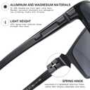 DUCO Polarized Sports Sunglasses For Men Durable Metal Frame Sun Glasses For Driving Cycling Baseball Running Golf 9018